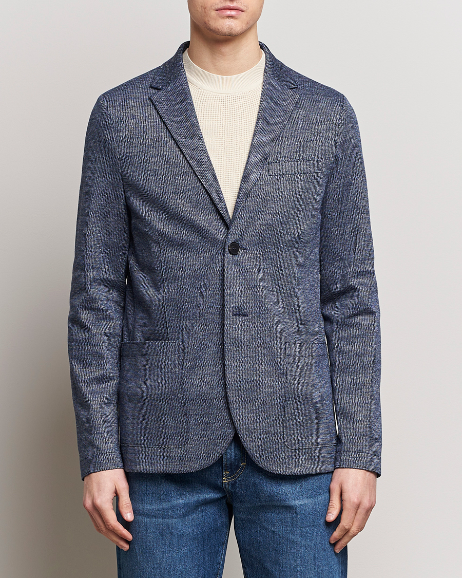 Herr | Harris Wharf London | Harris Wharf London | Linen Blend Blazer Denim