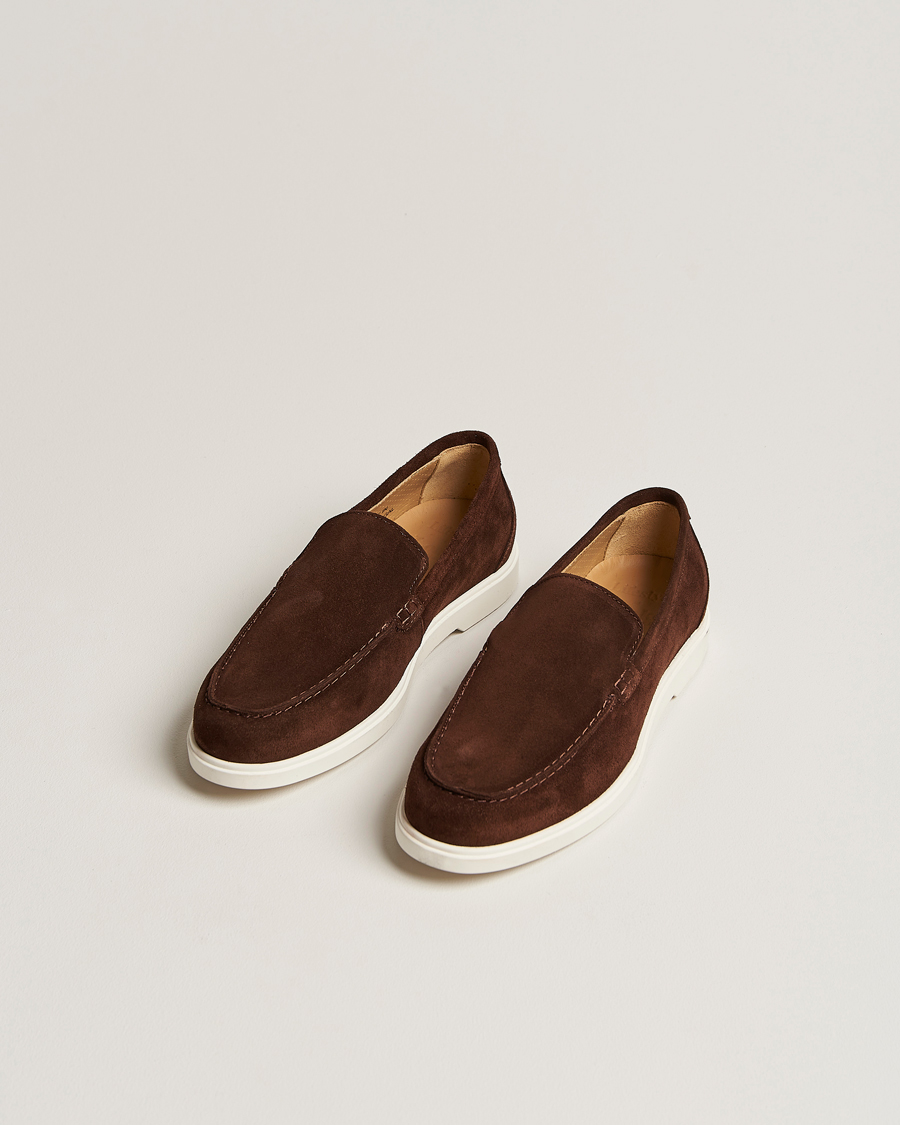 Herr | Studentkostym | Loake 1880 | Tuscany Suede Loafer Chocolate