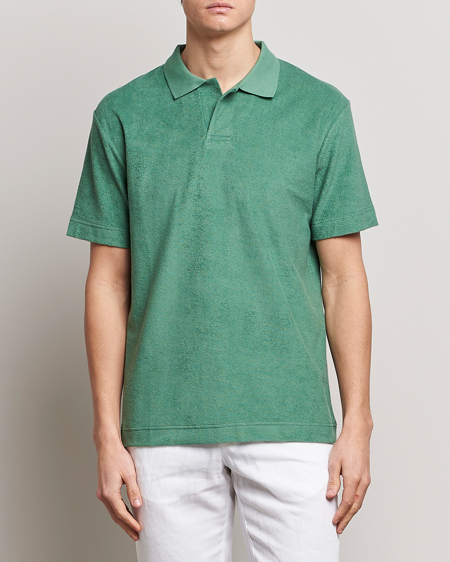Herr | Kläder | Sunspel | Towelling Polo Shirt Thyme Green