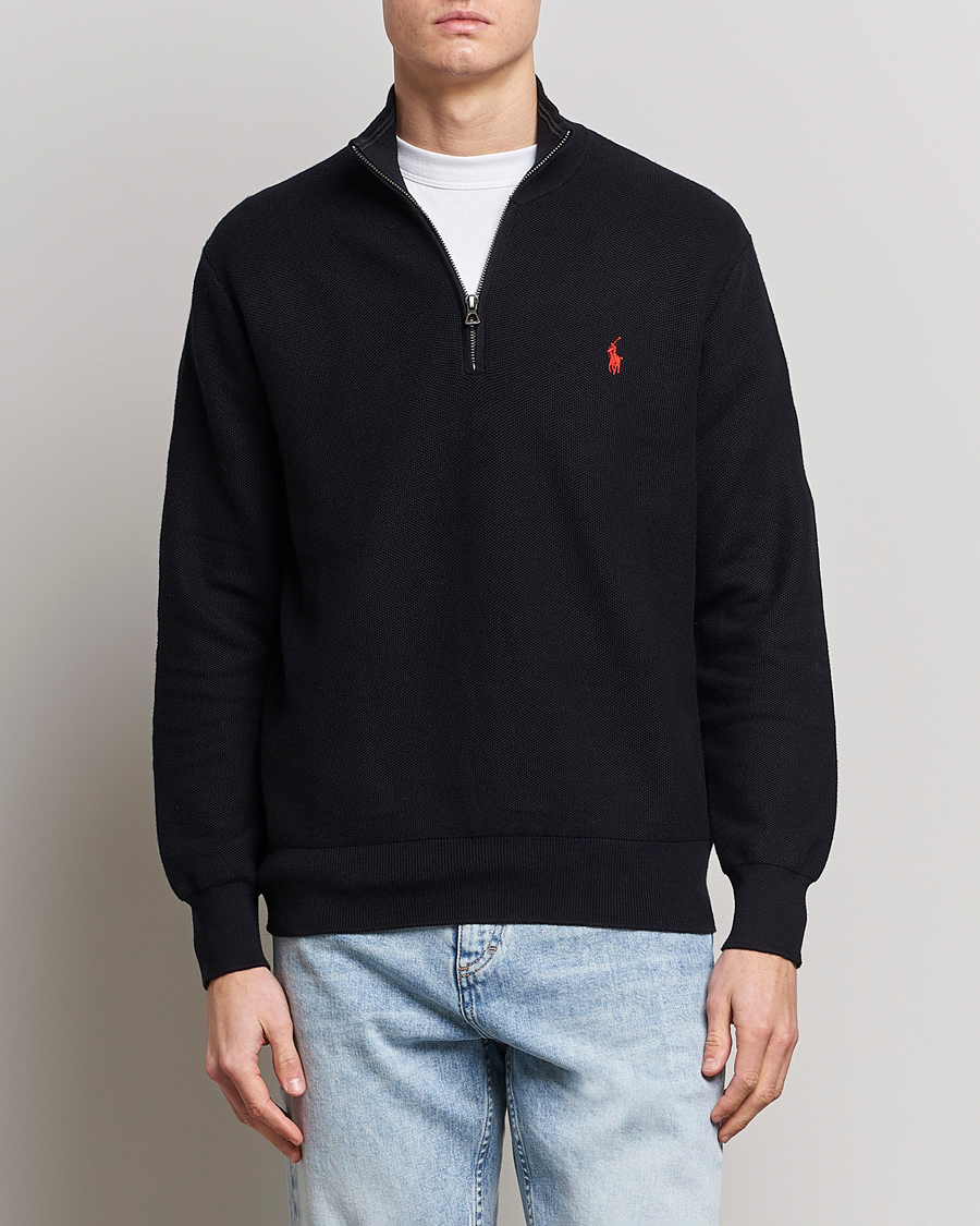 Herr | Half-zip | Polo Ralph Lauren | Textured Half-Zip Black