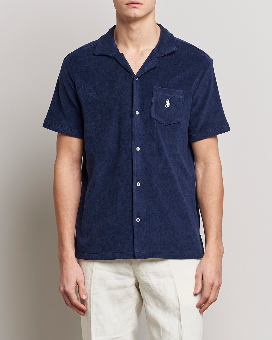 Herr | Only Polo | Polo Ralph Lauren | Cotton Terry Short Sleeve Shirt Newport Navy