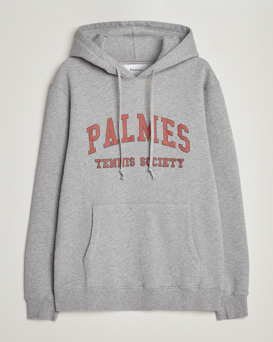 Herr | Tröjor | Palmes | Mats Hooded Sweater Grey Melange