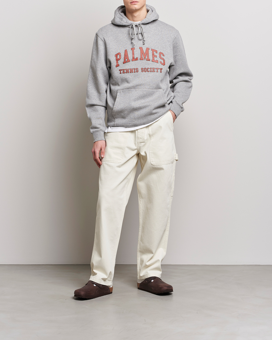 Herr | Tröjor | Palmes | Mats Hooded Sweater Grey Melange