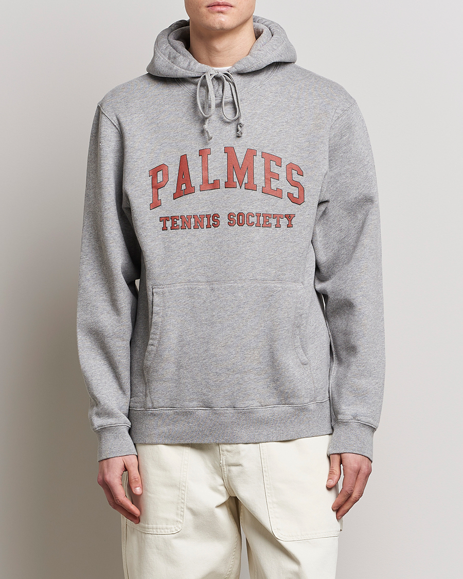 Herr | Tröjor | Palmes | Mats Hooded Sweater Grey Melange