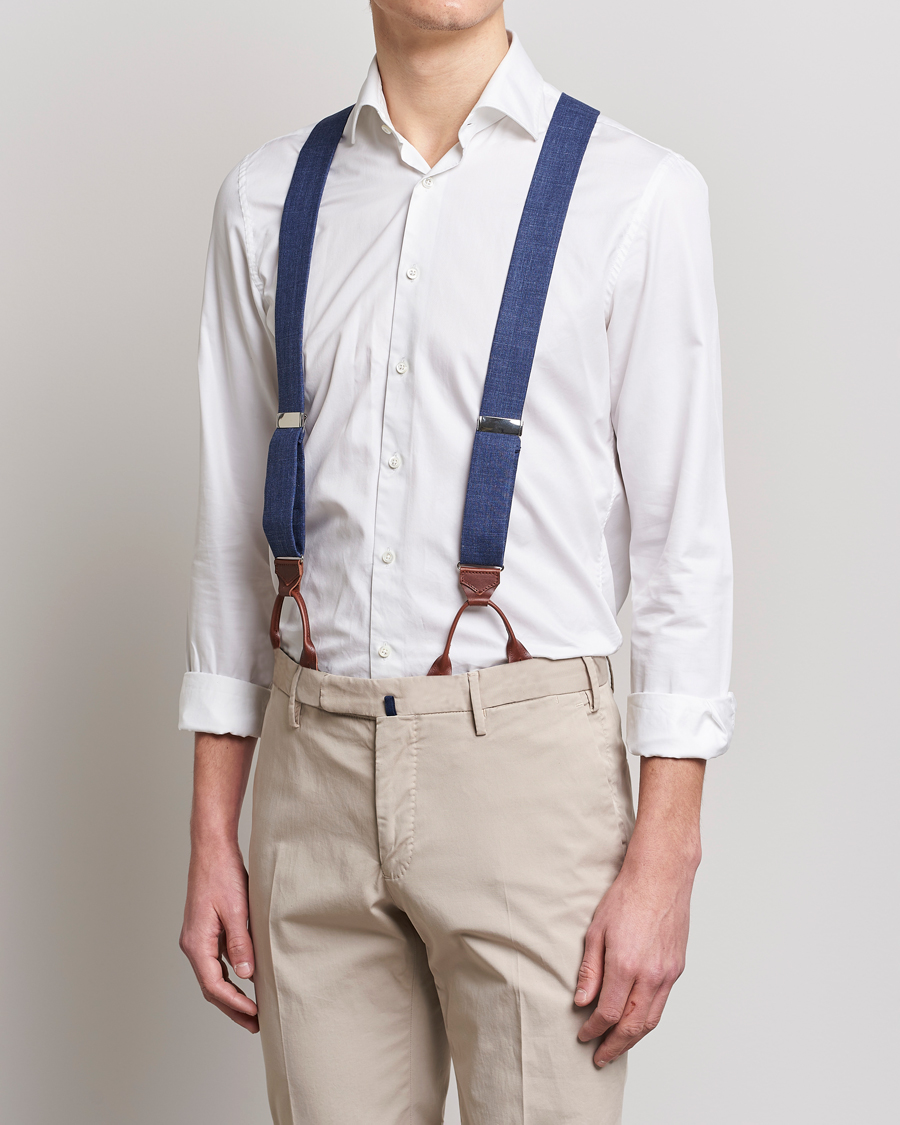 Herr |  |  | Albert Thurston Linen Braces Blue