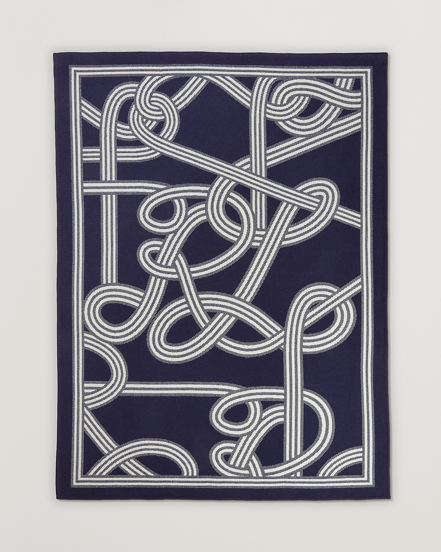 Herr |  | Ralph Lauren Home | Berken Wool/Cashmere Signature Logo Blanket Navy