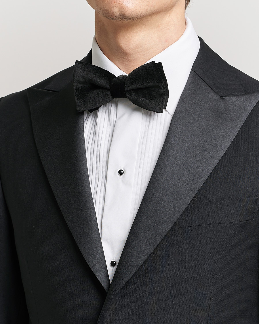 Herr | Eton | Eton | Pre-Tied Velvet Bow Tie Black