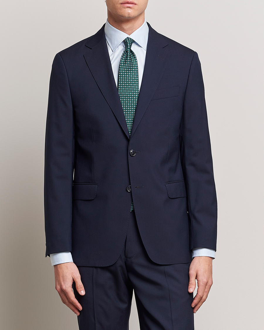 Herr | Kavajer | Oscar Jacobson | Falk Wool Blazer Blue