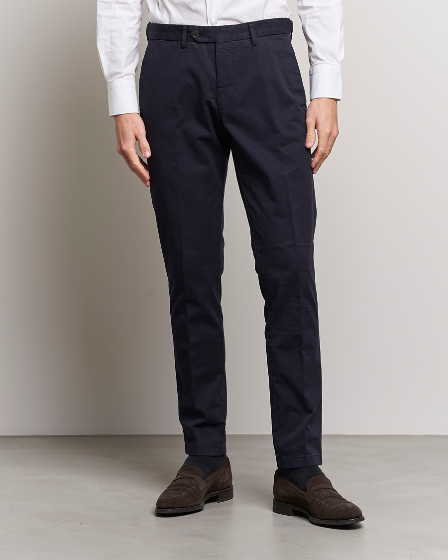 Herr | Kläder | Oscar Jacobson | Danwick Cotton Trousers Navy