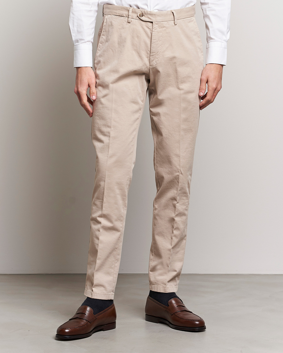 Herr | Kläder | Oscar Jacobson | Danwick Cotton Trousers Beige