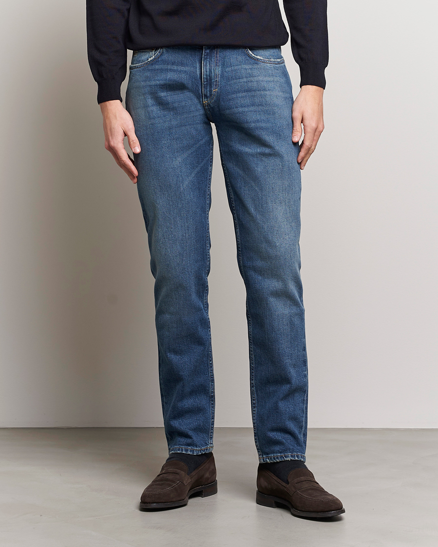 Herr | Kläder | Oscar Jacobson | Albert Cotton Stretch Jeans Vintage Wash