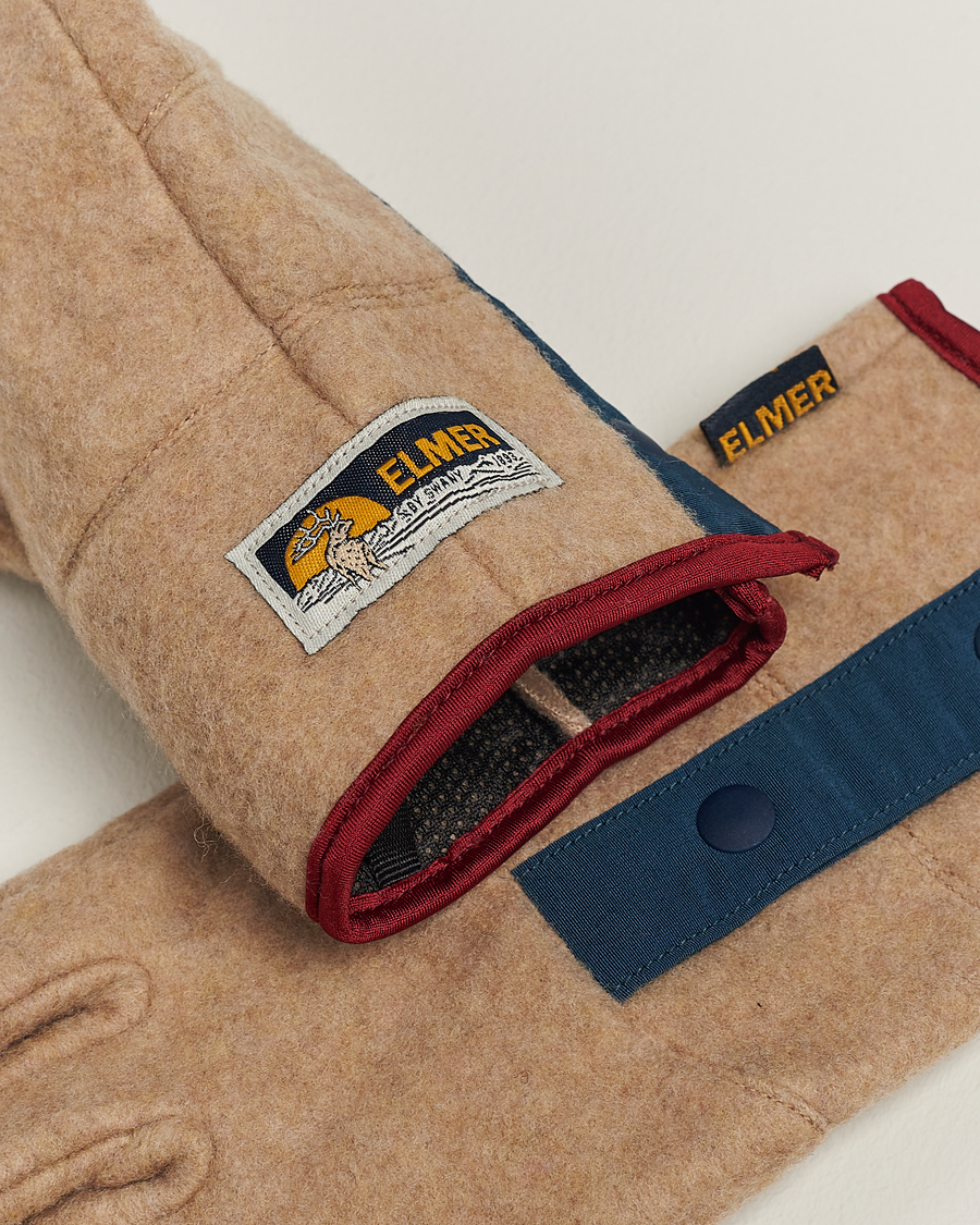 Herr | Active | Elmer by Swany | Recycled Wool Fleece Gloves Camel