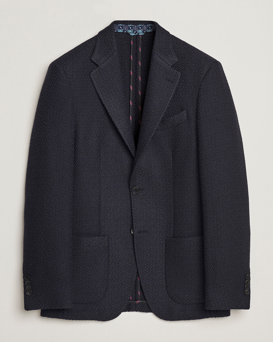 Herr | Kavajer | Etro | Jacquard Jersey Blazer Navy