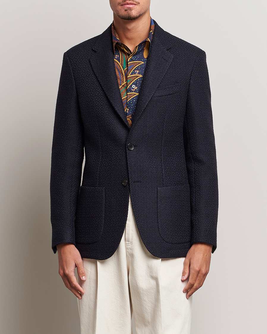 Herr | Kavajer | Etro | Jacquard Jersey Blazer Navy