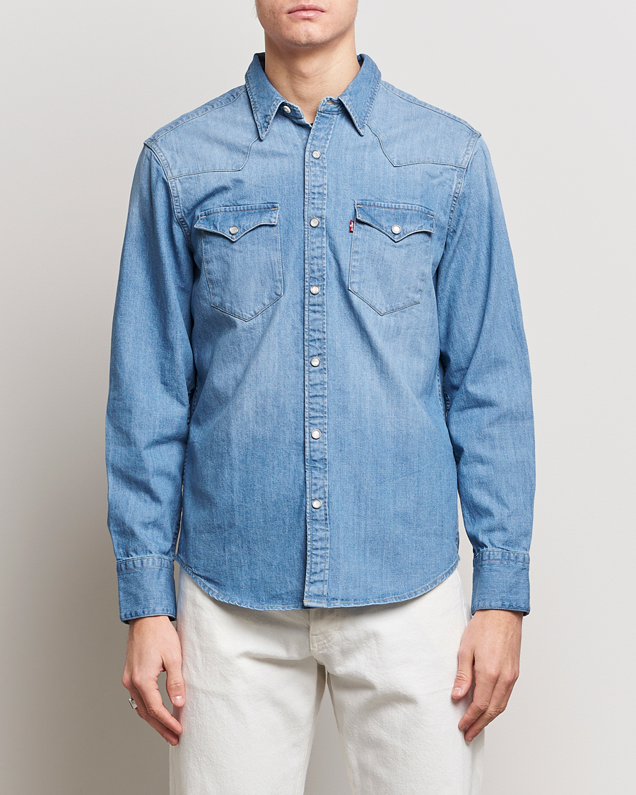 Herr | Levi's | Levi\'s | Barstow Western Standard Shirt Light Blue