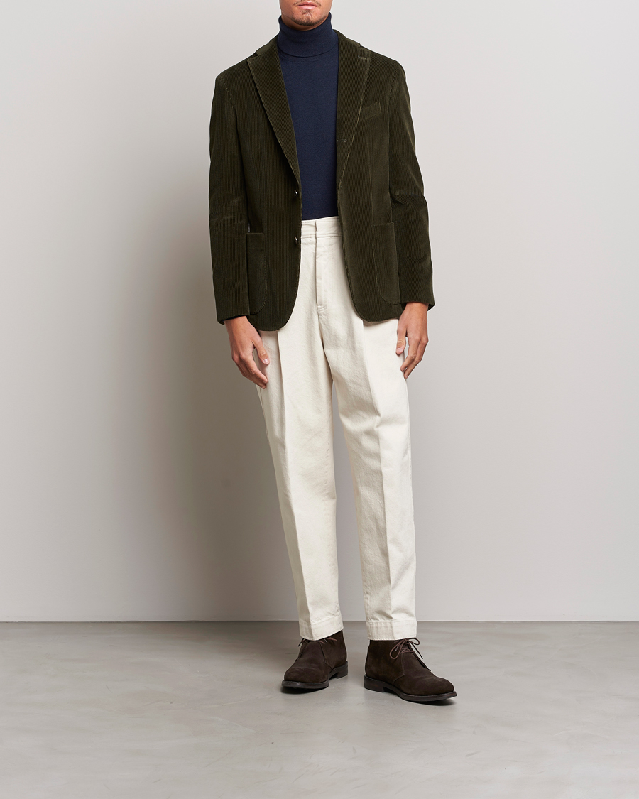 Herr | Kavajer | Boglioli | K Jacket Corduroy Blazer Dark Green