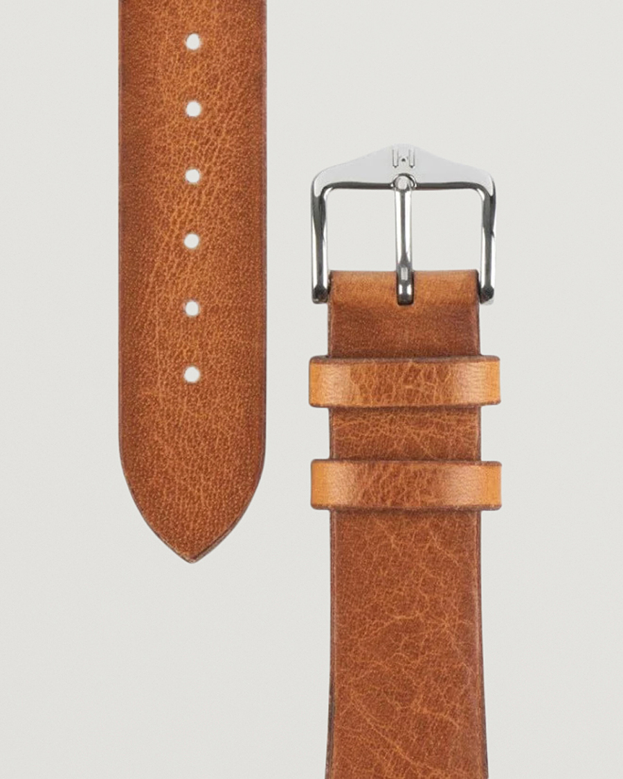 Herr | HIRSCH | HIRSCH | Bagnore Vintage Leather Watch Strap Golden Brown