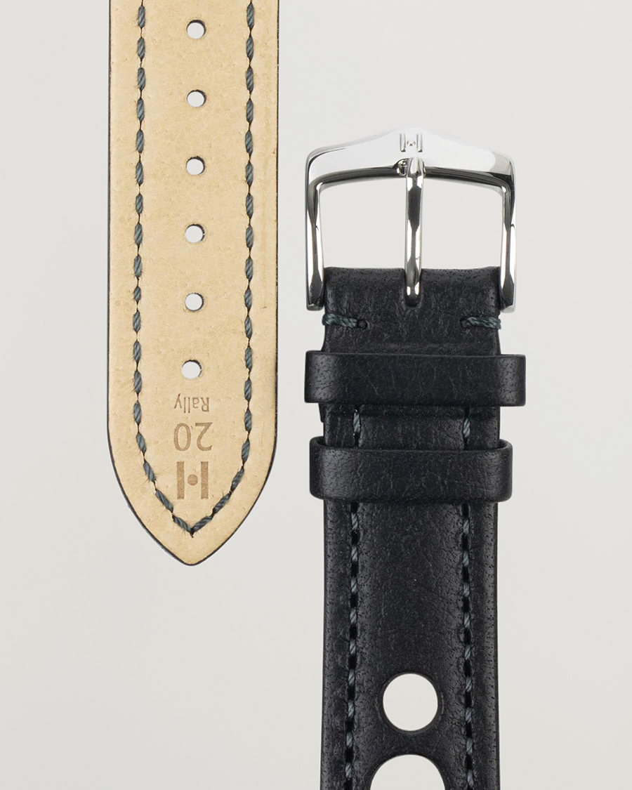 Herr |  |  | HIRSCH Rally Natural Leather Racing Watch Strap Black