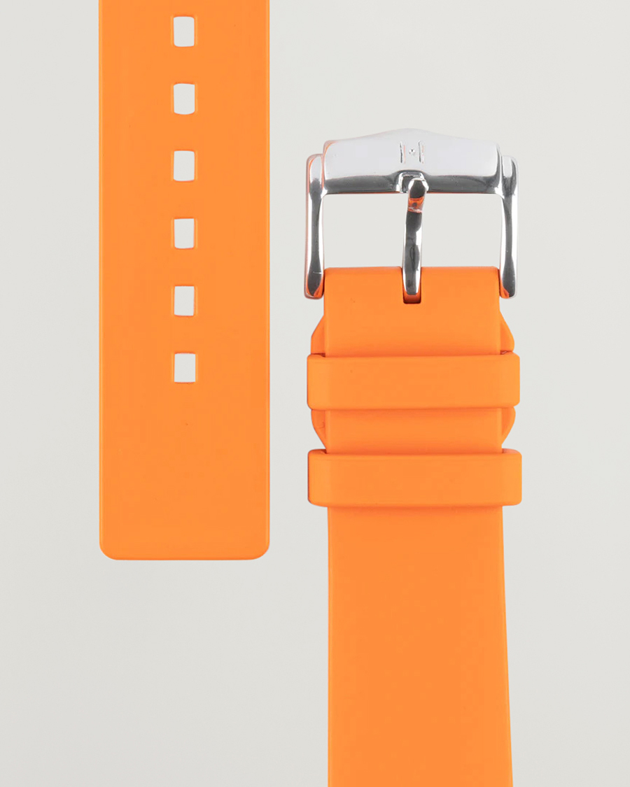 Herr | HIRSCH | HIRSCH | Pure Natural Rubber Watch Strap Orange