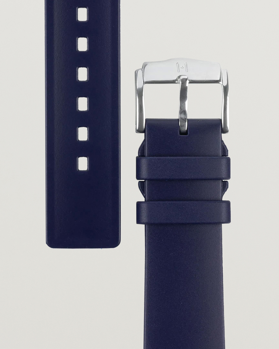 Herr | HIRSCH | HIRSCH | Pure Natural Rubber Watch Strap Blue