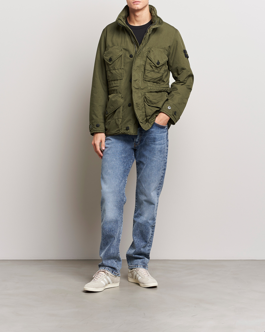 Stone Island David-TC Padded Field Jacket Olive | Herr - Care of Carl