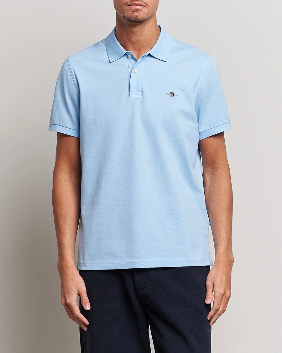 Herr | Kortärmade pikéer | GANT | The Original Polo Capri Blue