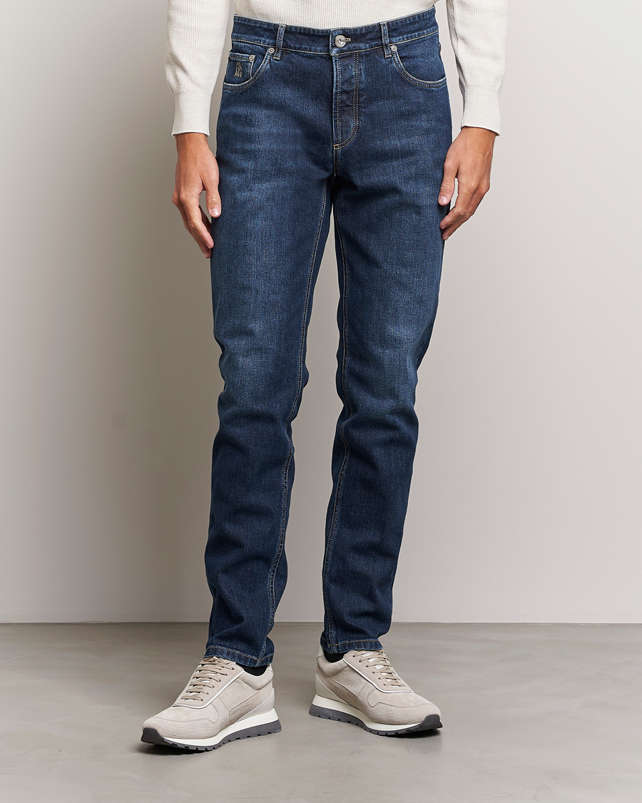 Herr |  | Brunello Cucinelli | Traditional Fit Jeans Dark Wash