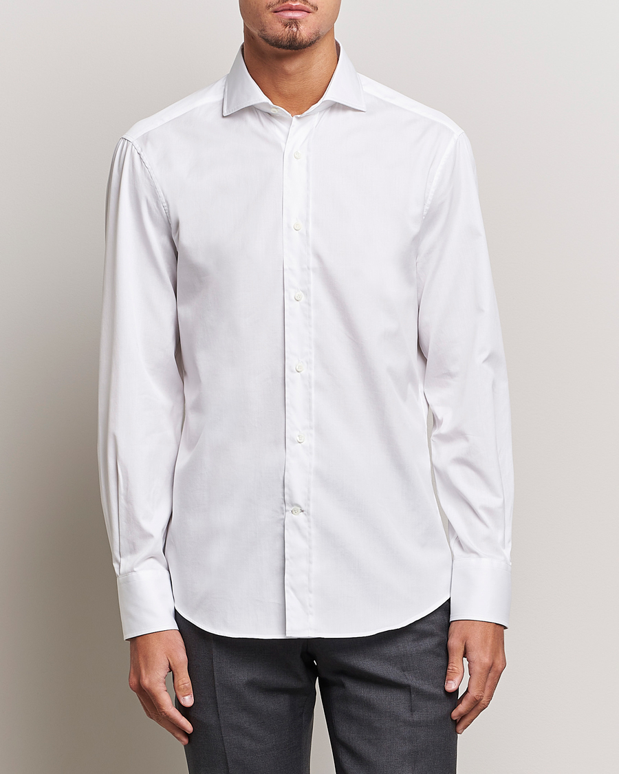 Herr | Kläder | Brunello Cucinelli | Slim Fit Poplin Shirt White