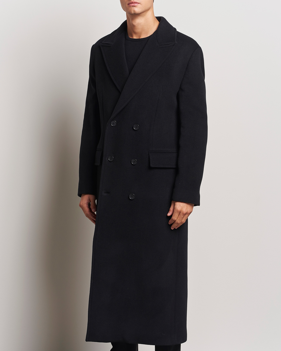 Herr |  | Filippa K | Double Breasted Wool Coat Black