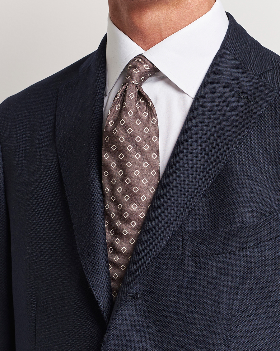 Herr |  | Altea | Printed Wool Tie Brown