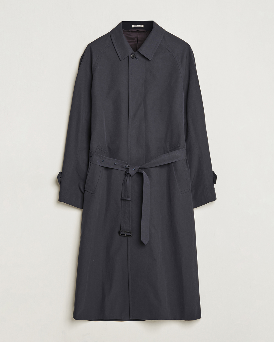 Herr | Jackor | Auralee | Finx Gabardine Trench Coat Black