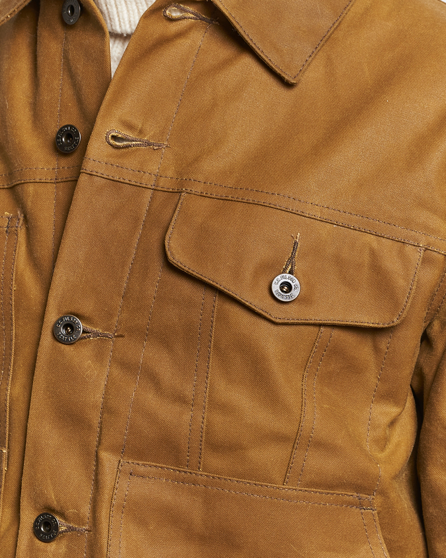 Filson Short Lined Tin Cloth Cruiser Jacket Wax Brown