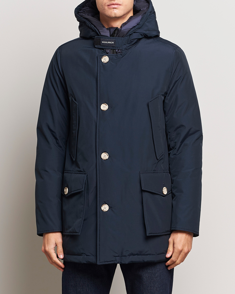 Herr | Klassiska jackor | Woolrich | Arctic Parka No Fur Melton Blue