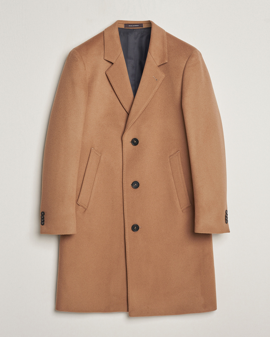 Herr | Jackor | Oscar Jacobson | Shaw Wool/Cashmere Coat Camel