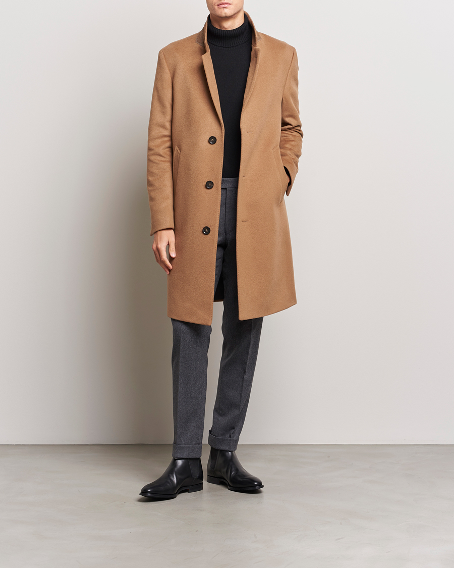 Herr | Jackor | Oscar Jacobson | Shaw Wool/Cashmere Coat Camel