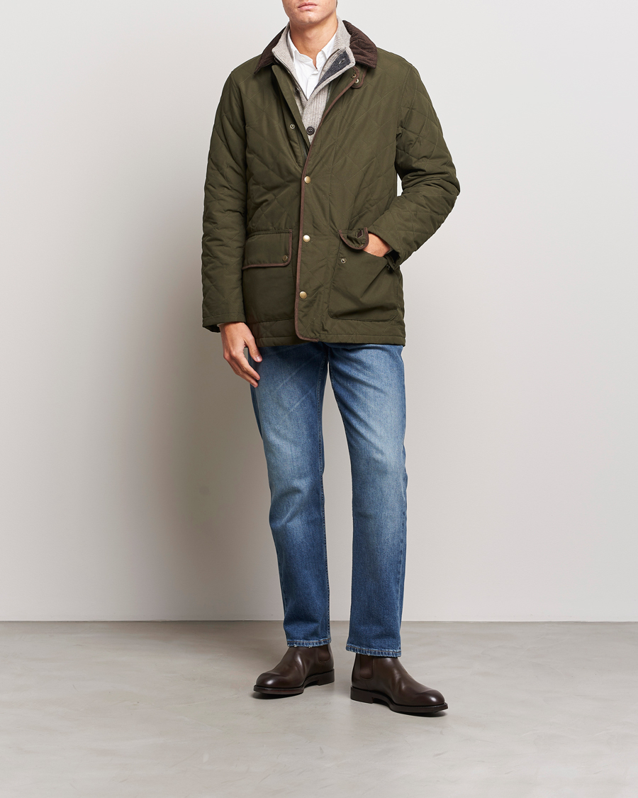 Barbour Lifestyle Burton Quilt Waterproof Jacket Dark Olive