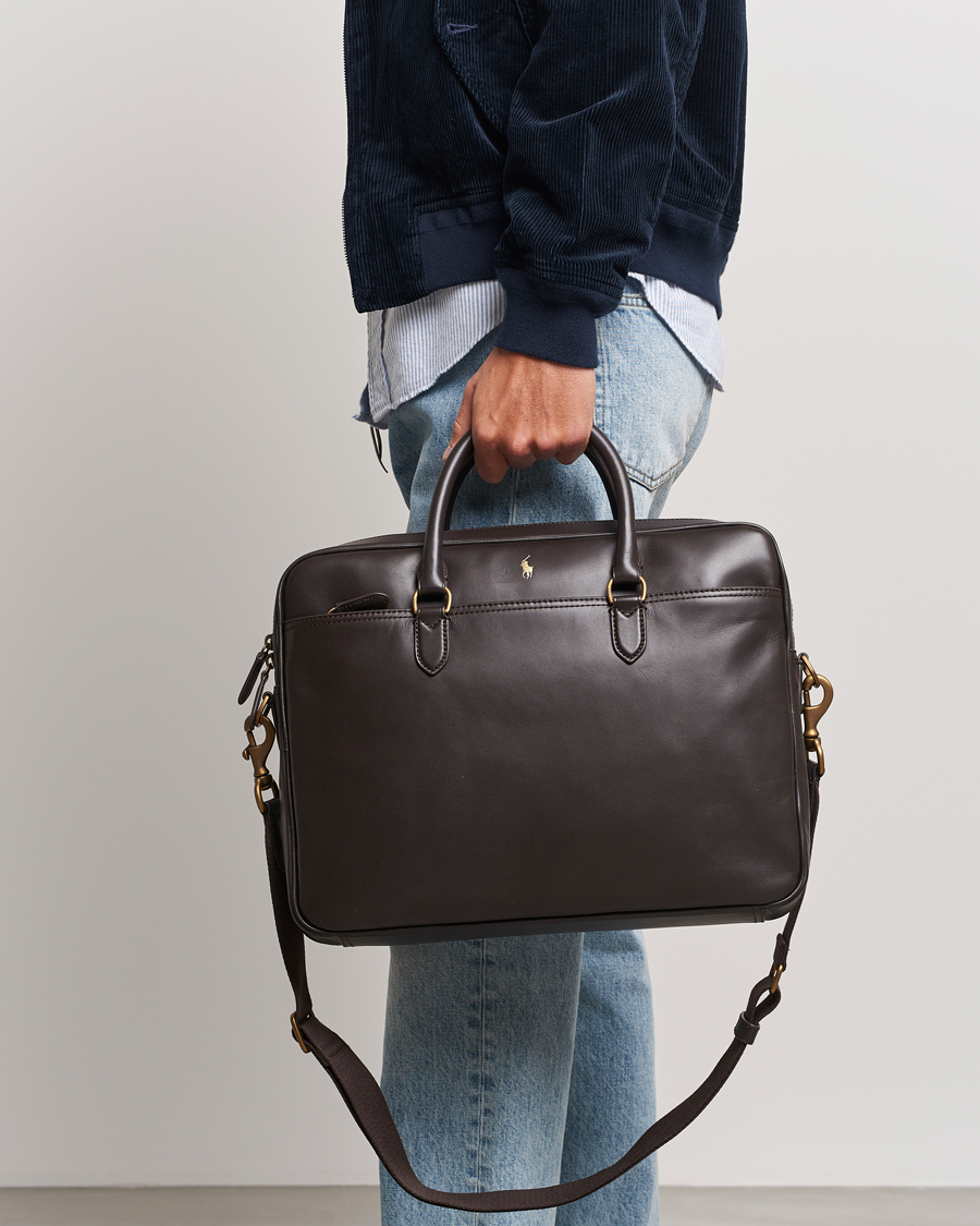Herr |  | Polo Ralph Lauren | Leather Briefcase Dark Brown