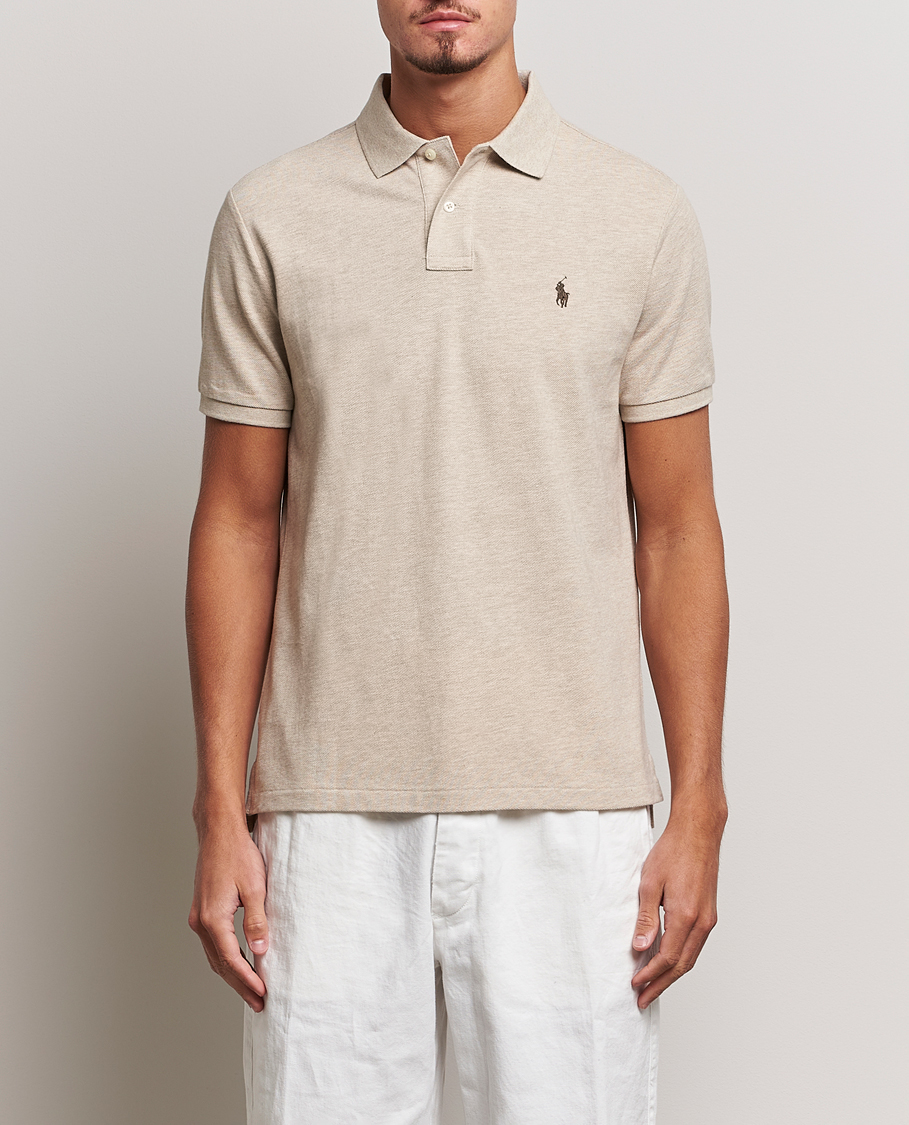 Herr | Pikéer | Polo Ralph Lauren | Custom Slim Fit Polo Expedition Dune Heather