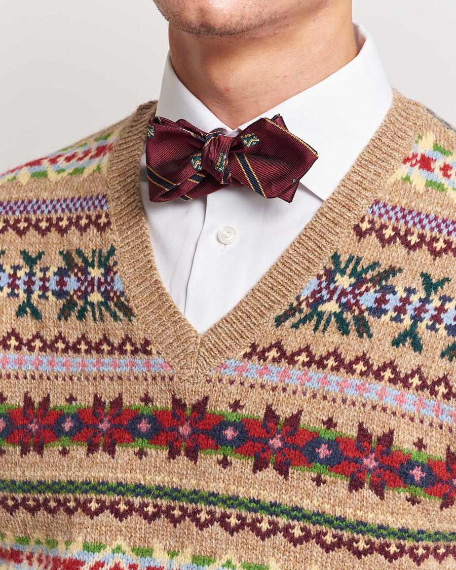 Herr |  | Polo Ralph Lauren | Vintage Club Striped Bow Tie Wine