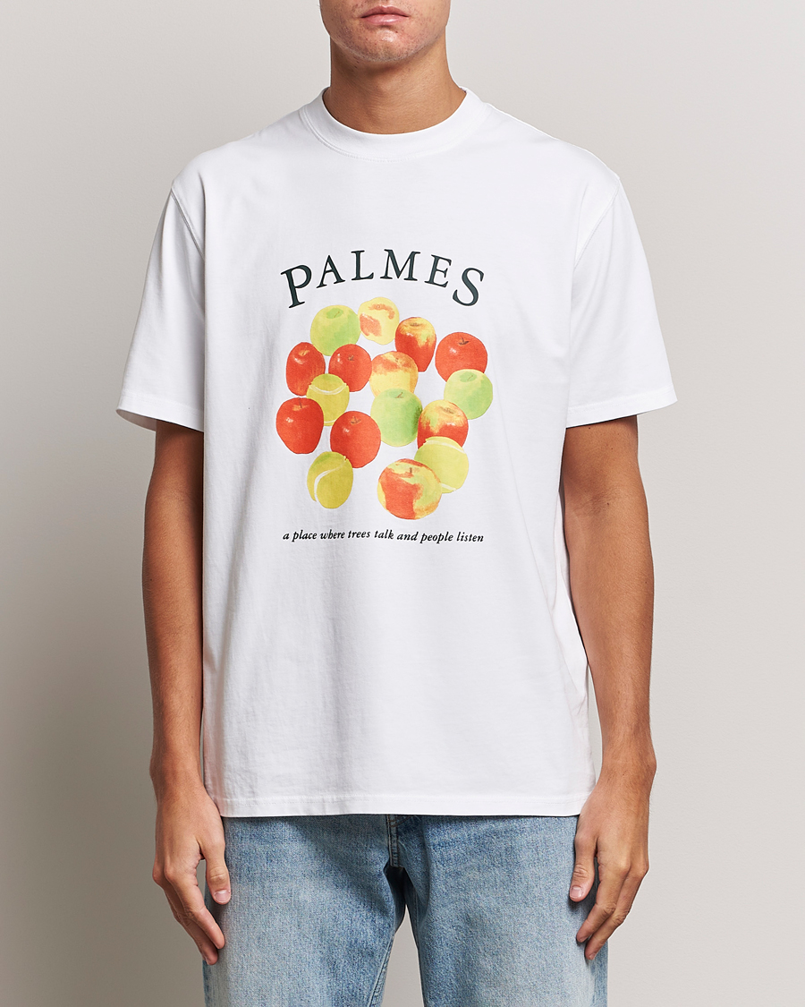 Herr | T-Shirts | Palmes | Apples T-Shirt White