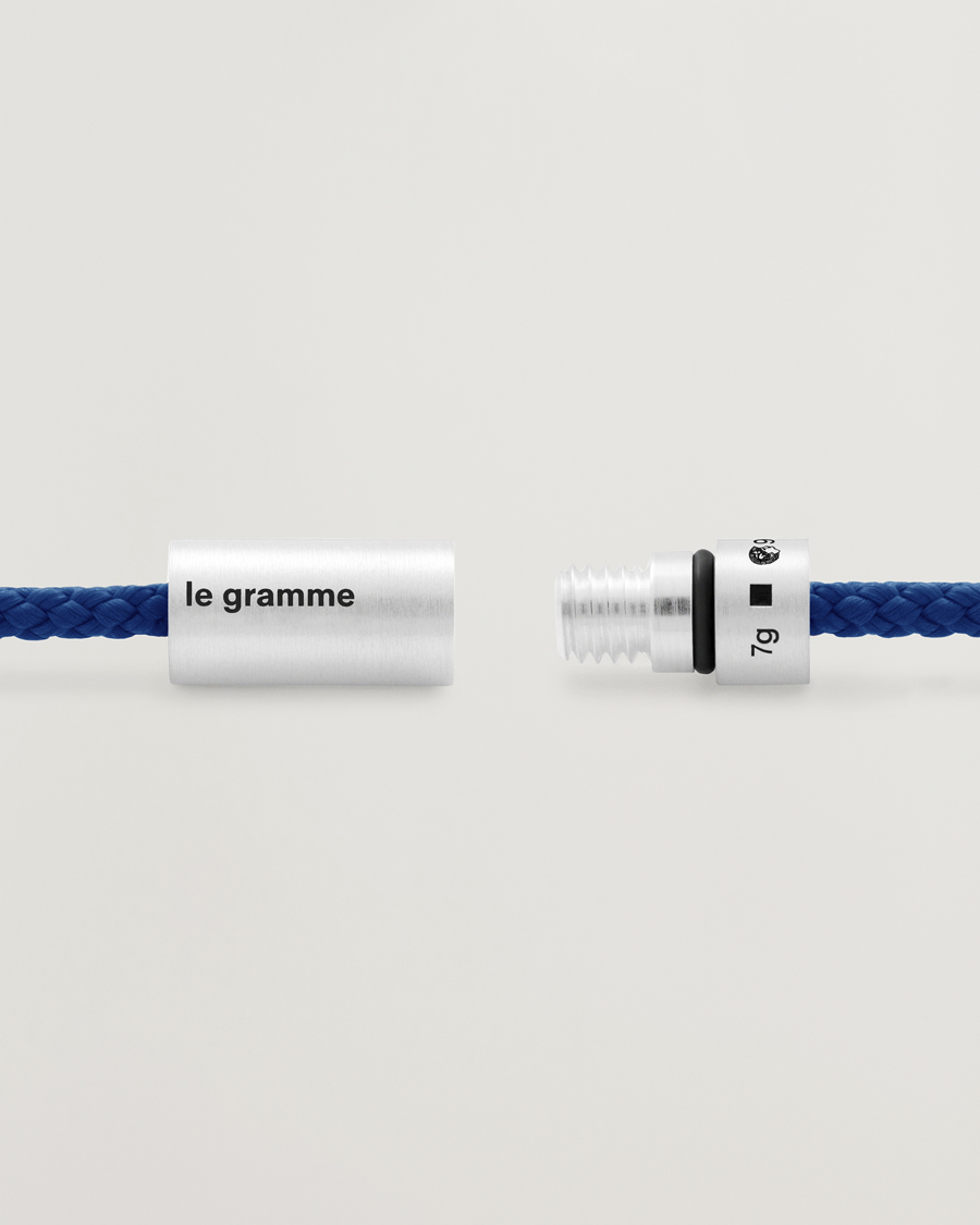 Herr | Accessoarer | LE GRAMME | Nato Cable Bracelet Blue/Sterling Silver 7g