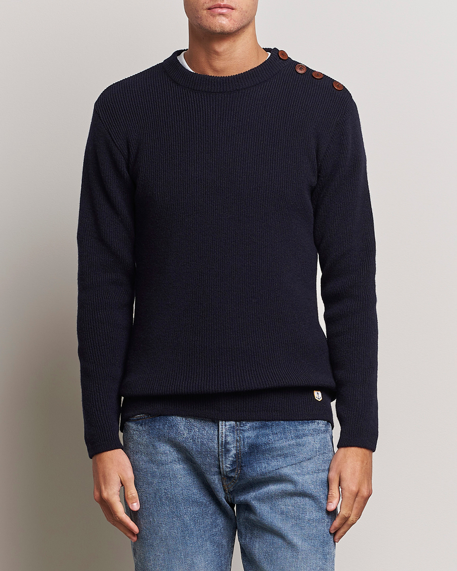 Herr |  | Armor-lux | Pull Marin Lambswool Sweater Navy