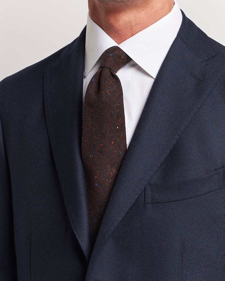 Herr |  | Amanda Christensen | Wool Donegal 8cm Tie Wine