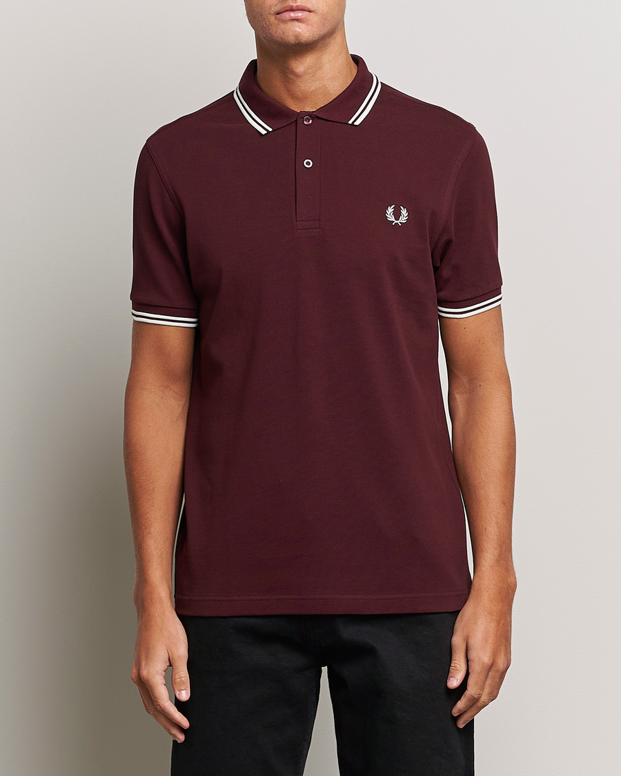 Herr | Best of British | Fred Perry | Twin Tipped Polo Shirt Oxblood