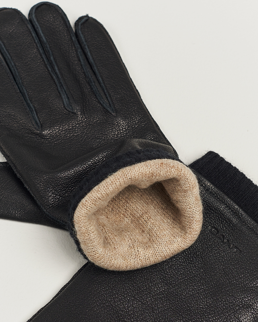 Herr |  | GANT | Cashmere Lined Leather Gloves Black