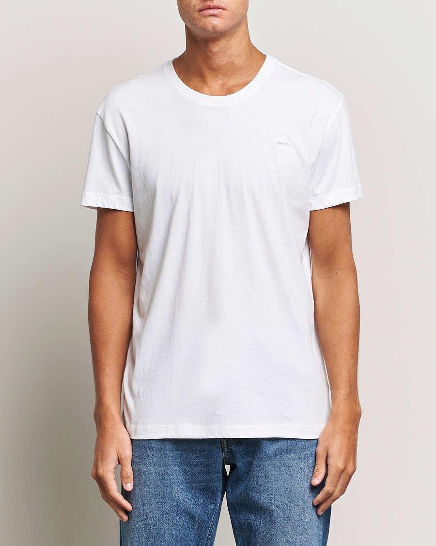 Herr | Kläder | GANT | 2-Pack Crew Neck T-Shirt White