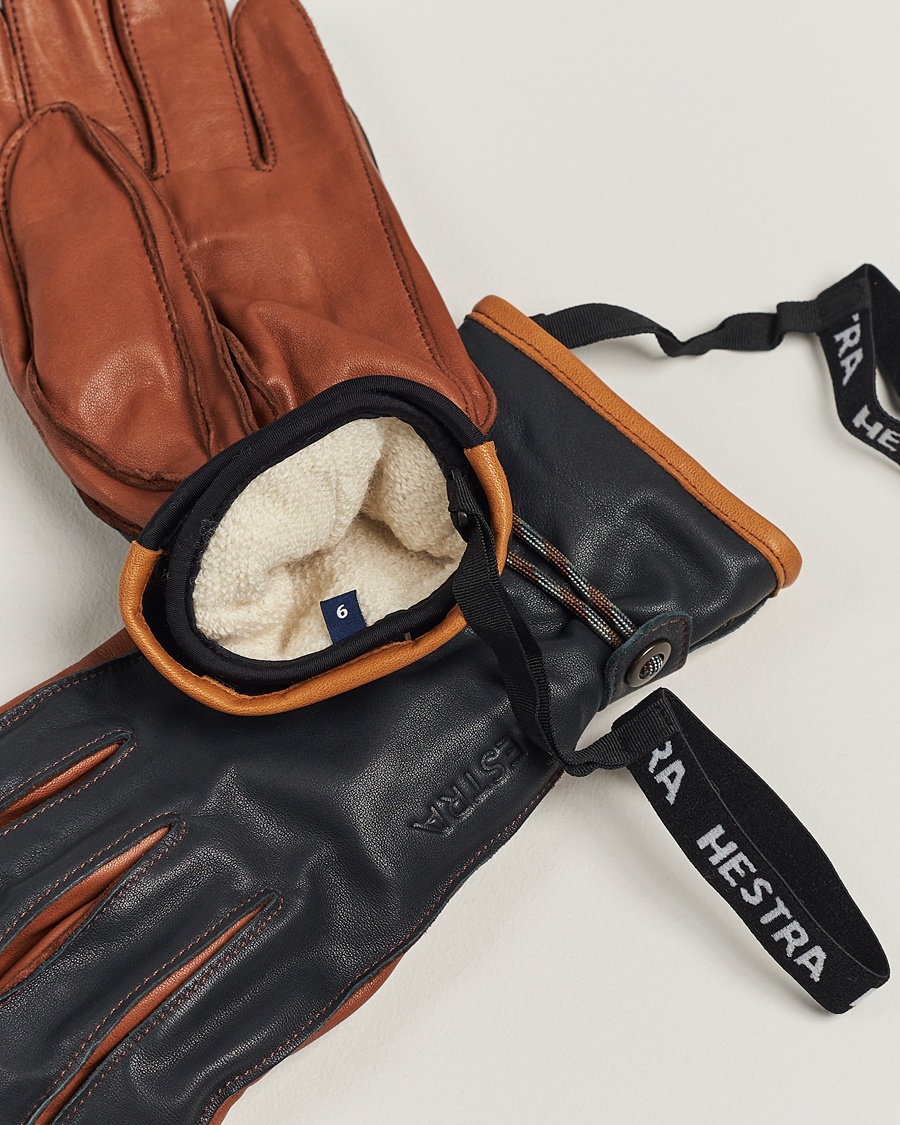 Herr | Hestra | Hestra | Wakayama Leather Ski Glove Navy/Brown