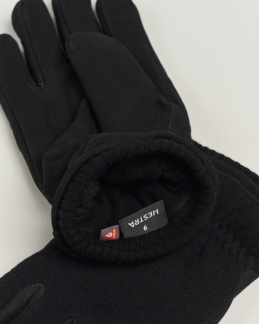 Herr |  | Hestra | Noah Nubuck Wool Tricot Glove Black