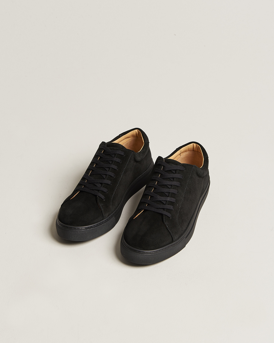 Herr | Svarta sneakers | Myrqvist | Oaxen Monochrome Sneaker Black Suede