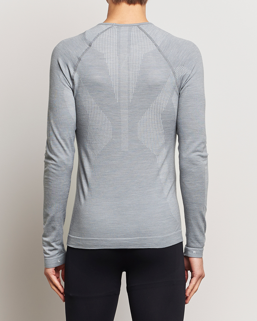 Herr | Training | Falke Sport | Falke Long Sleeve Wool Tech Shirt Grey Heather